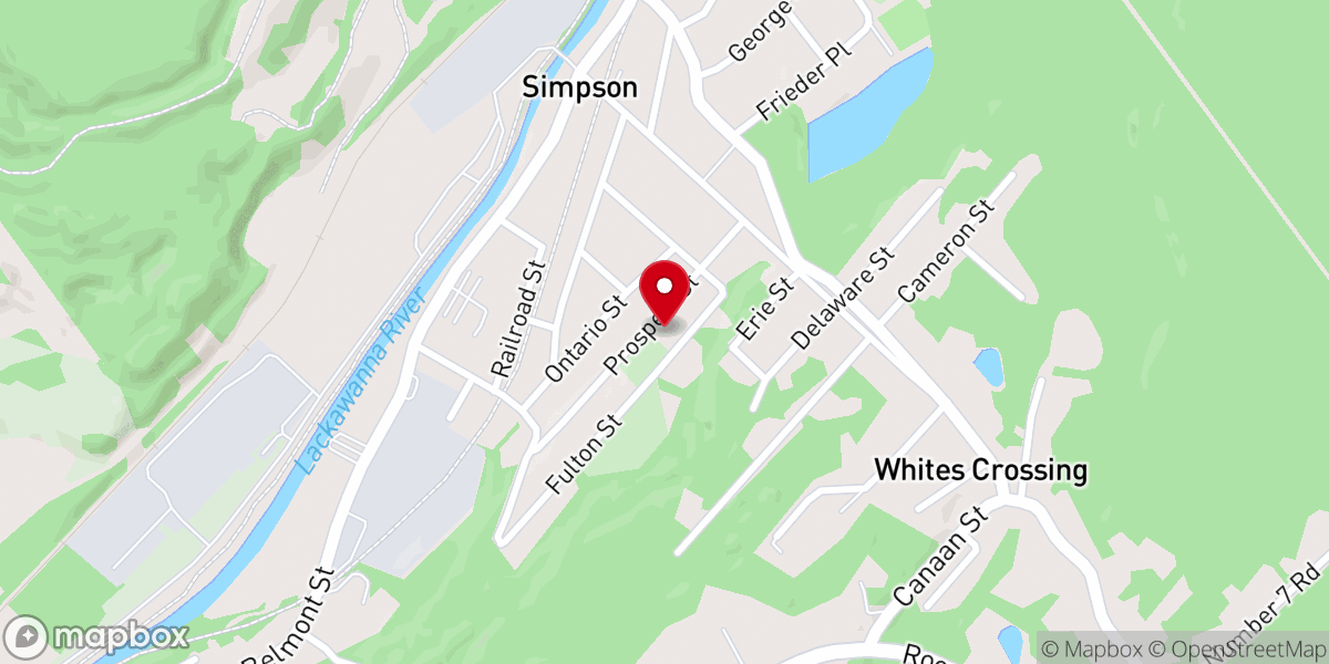 Map showing location of Trinity Banquet Facility