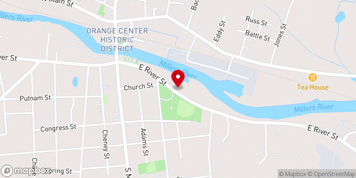 Map showing location of Orange Food Pantry
