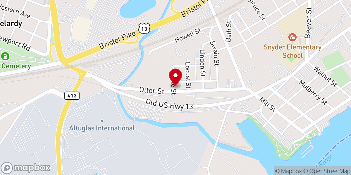 Map showing location of Refuge For My Soul Holiness Church