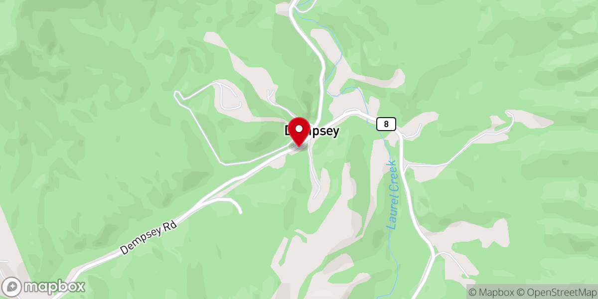Map showing location of Doggett Missionary Baptist Church