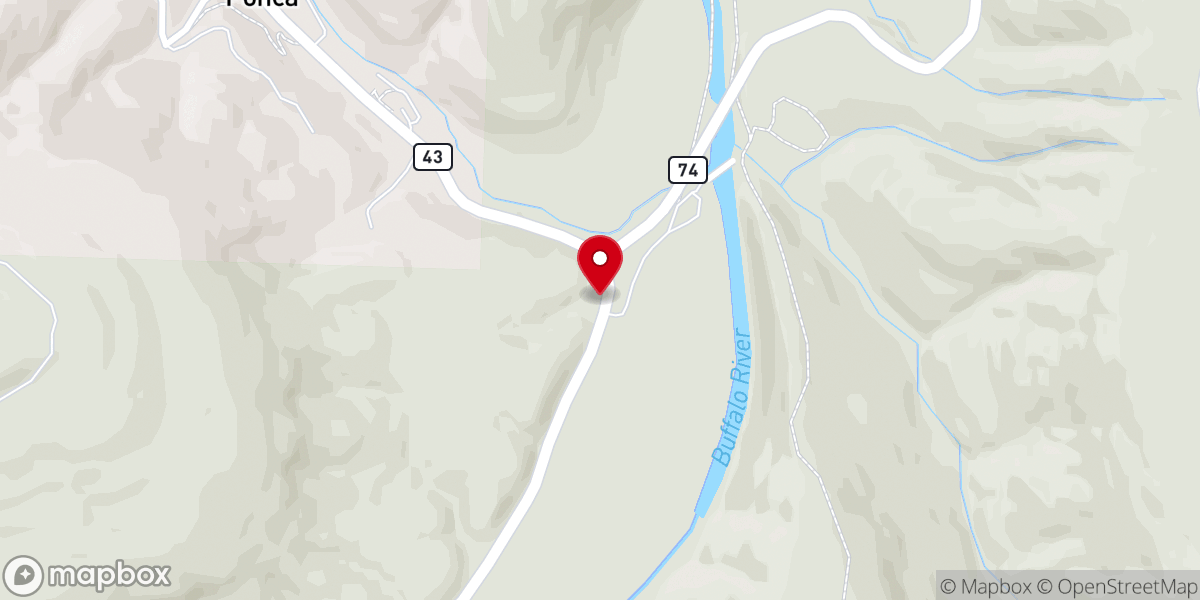 Map showing location of Boxley Valley Historic District