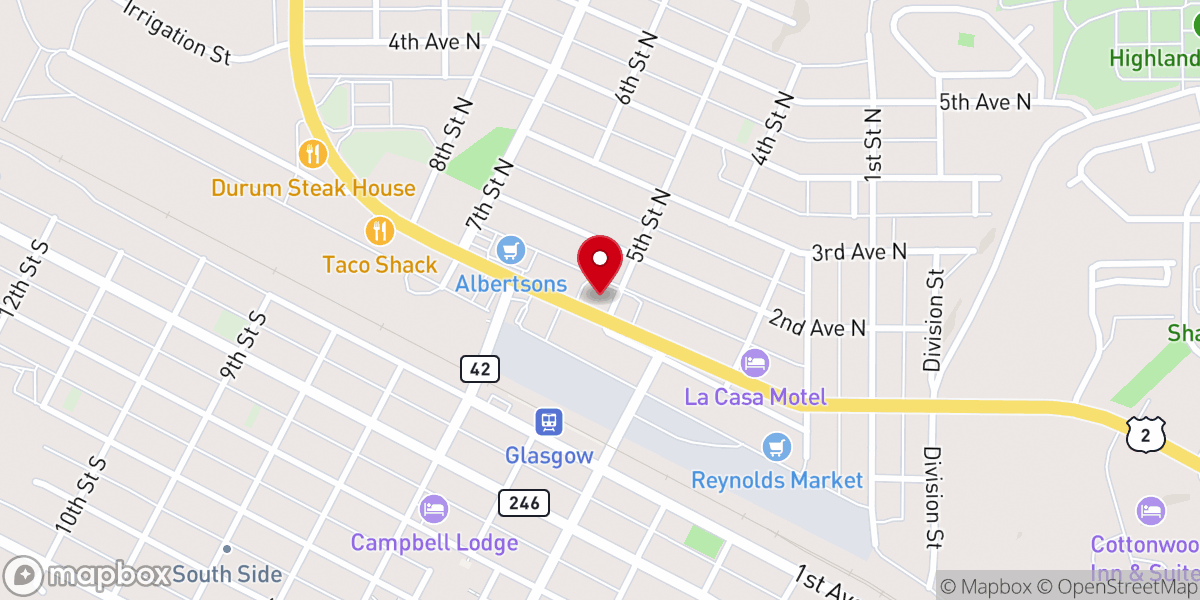 Map showing location of United Methodist Church
