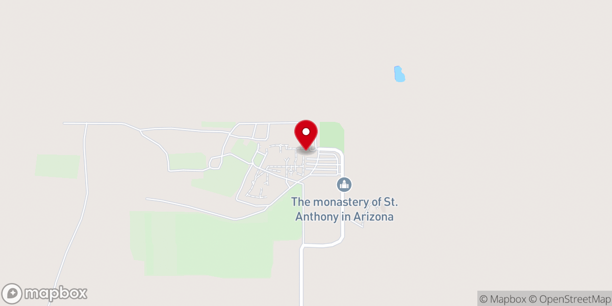 Map showing location of Saint Anthony's Greek Orthodox Monastery
