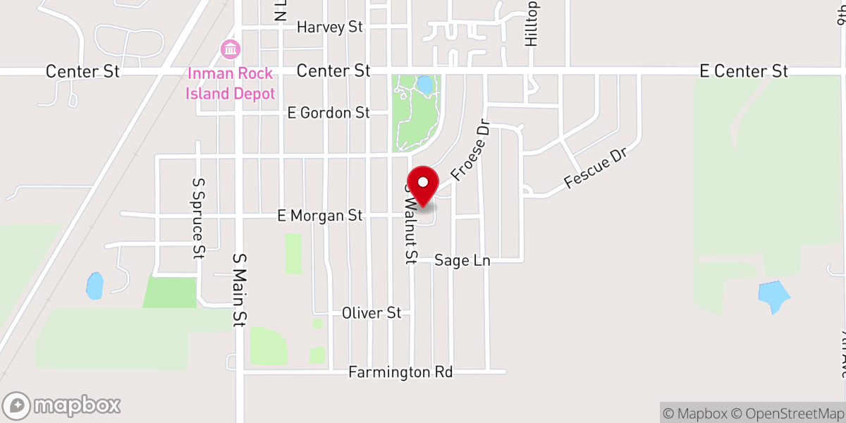 Map showing location of Zoar Mennonite Brethren Church
