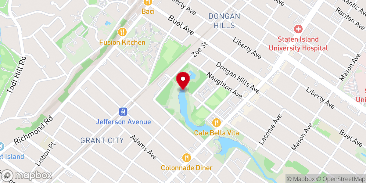 Map showing location of Last Chance Pond Park
