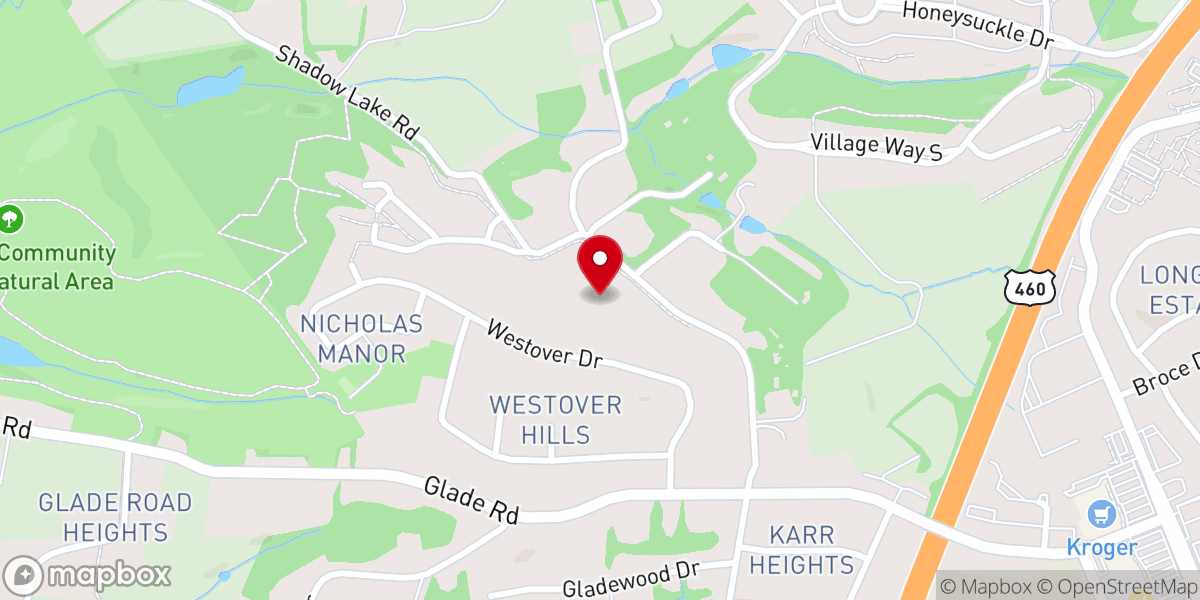 Map showing location of Grace Covenant Presbyterian
