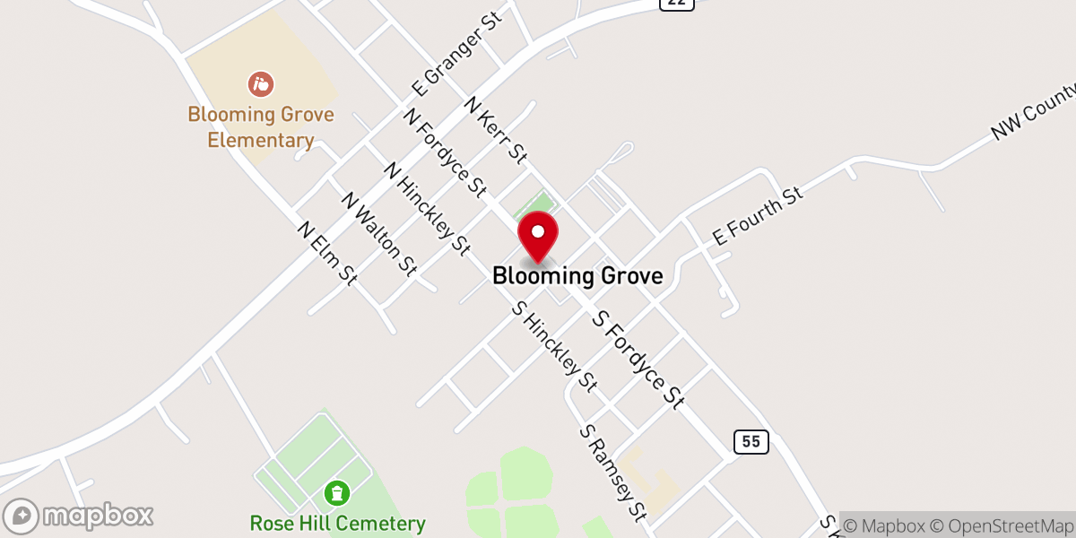 Map showing location of Corley Blooming Grove Chapel