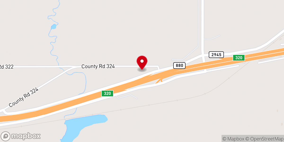 Map showing location of Brushy Creek Cowboy Church