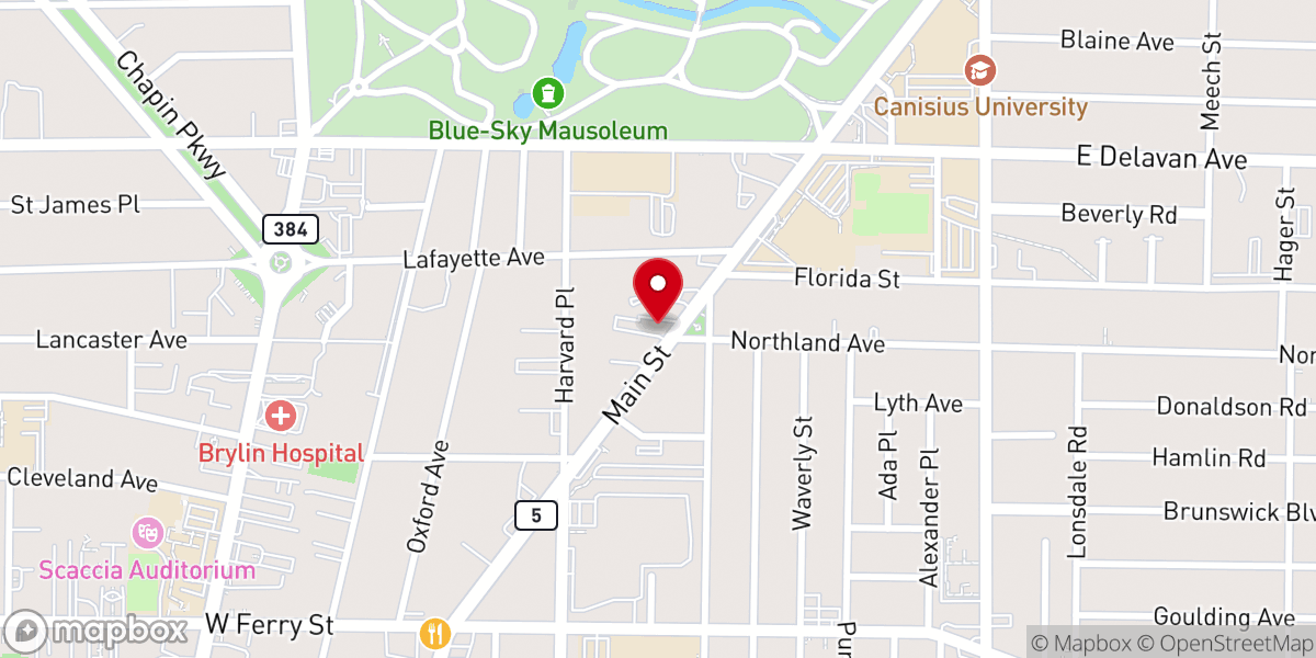 Map showing location of Midtown Bible Church