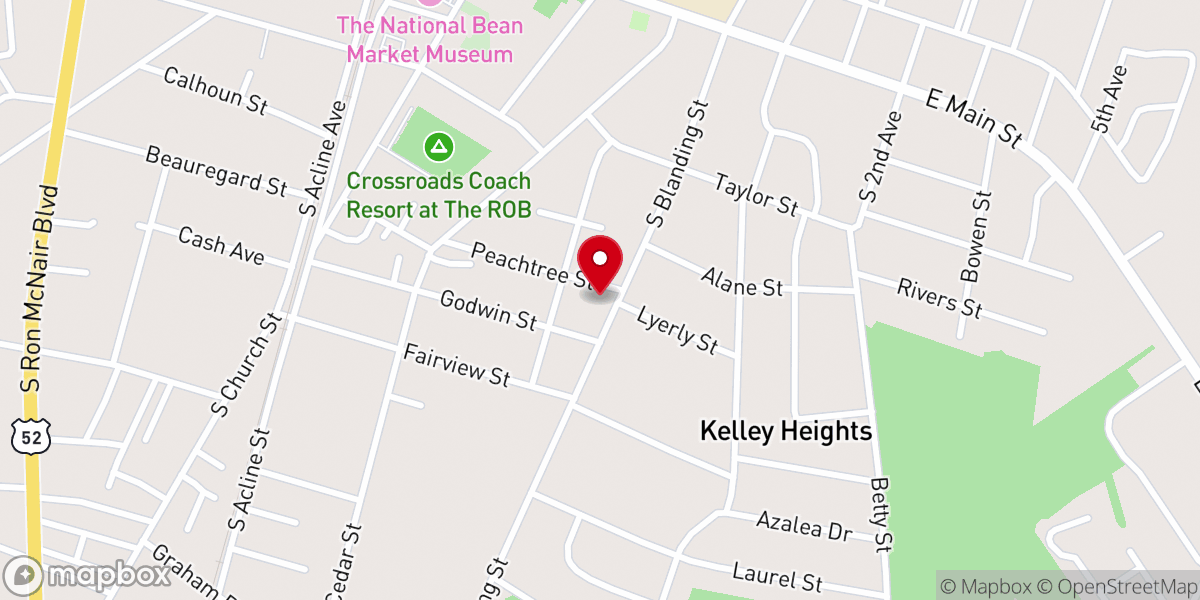 Map showing location of Netties Church