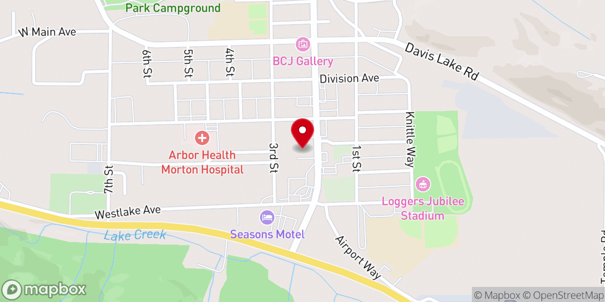 Map showing location of Central Lutheran Church