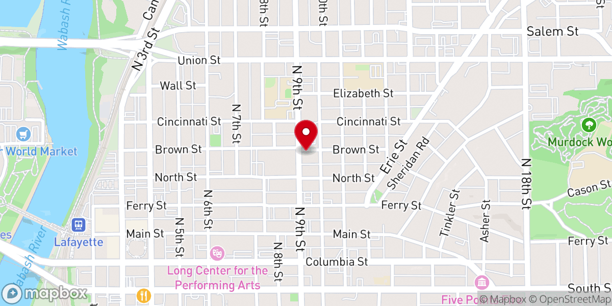 Map showing location of Brown Street United Methodist Church
