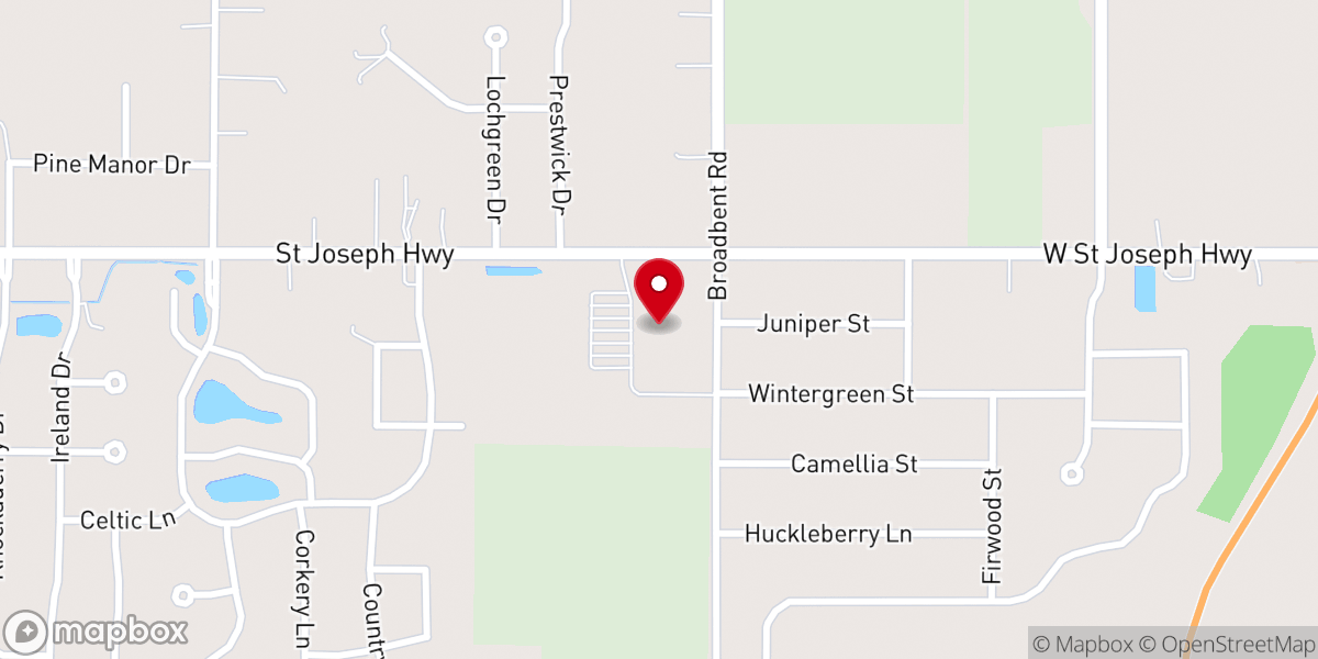 Map showing location of Our Savior Lutheran Church and School