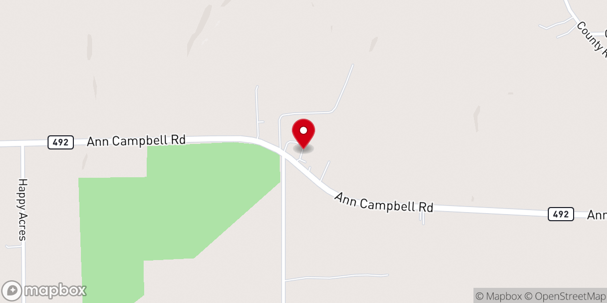 Map showing location of Greater Hopewell Baptist Church