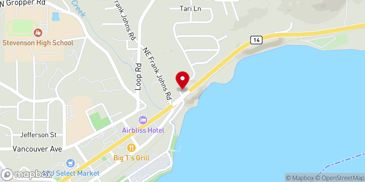 Map showing location of The Cabin Drive Thru