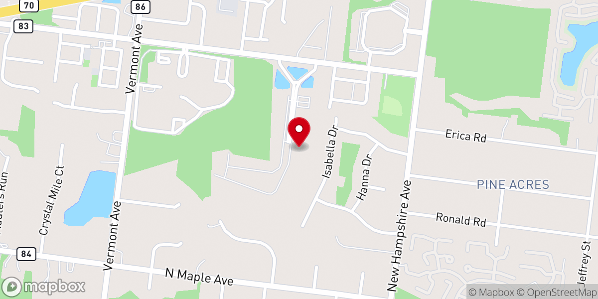 Map showing location of St Dominic