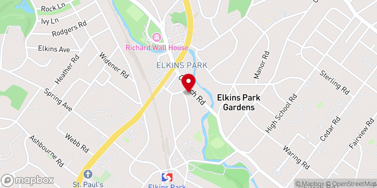 Map showing location of Saint Nicholas Serbian Orthodox Church