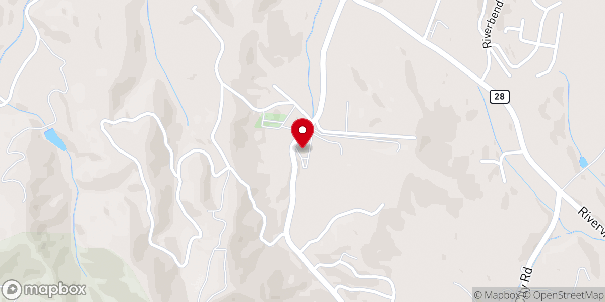 Map showing location of Windy Gap Baptist Church