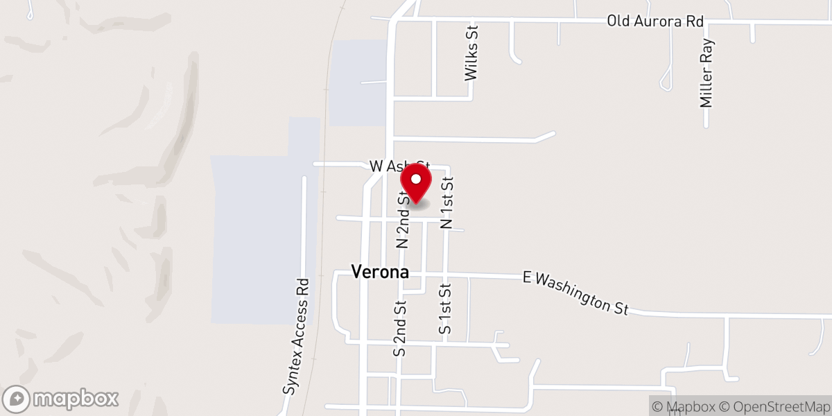 Map showing location of Sacred Heart Catholic Church