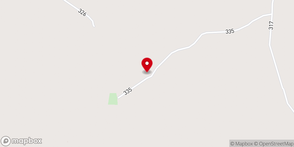 Map showing location of Beech Creek Baptist Church