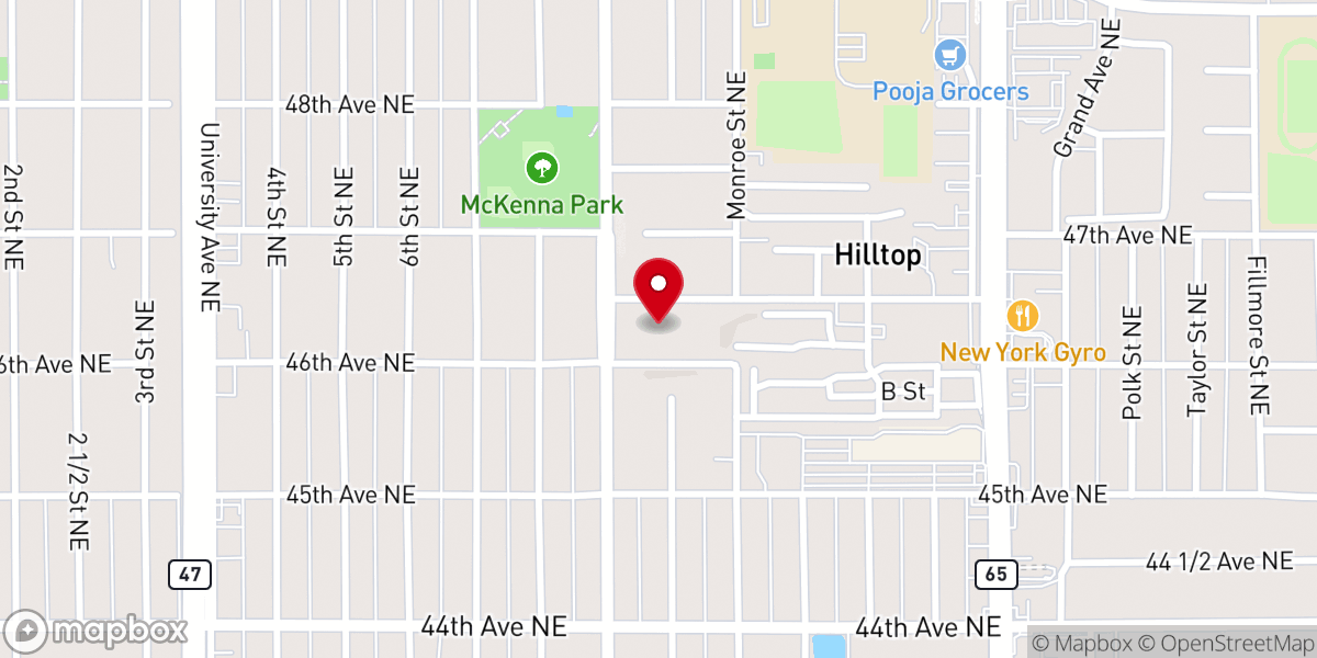 Map showing location of Paradise Pickleball