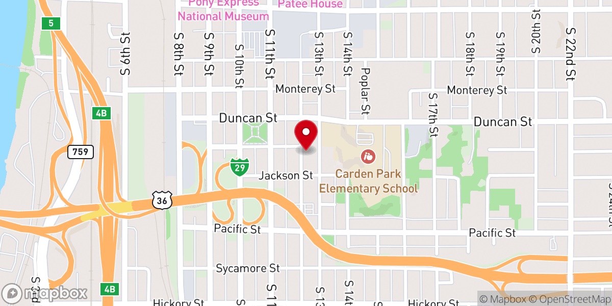Map showing location of St. Patrick Parish