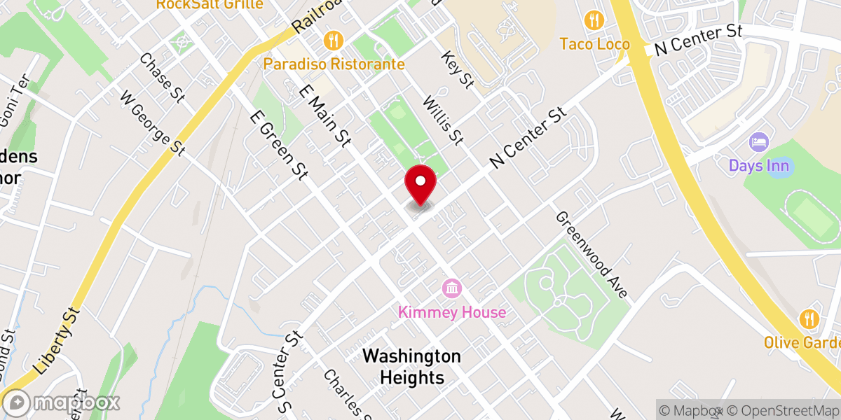 Map showing location of Westminster United Methodist Church