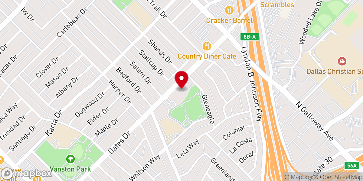Map showing location of St Stephen United Methodist