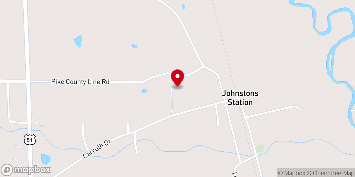 Map showing location of Rocky Point Mssnry Baptist Church
