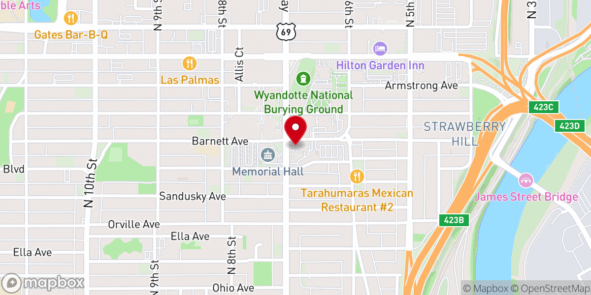 Map showing location of St. Mary-St. Anthony Catholic Church