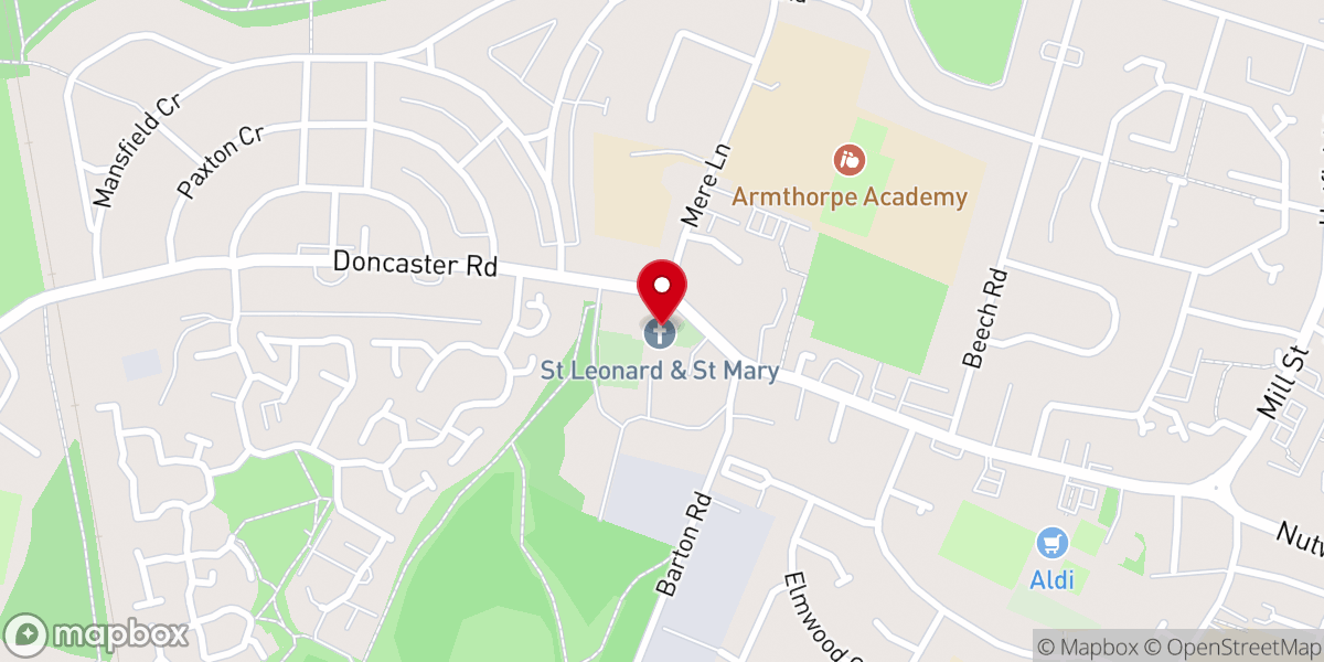 Map showing location of St Leonard & St Mary Church : Armthorpe
