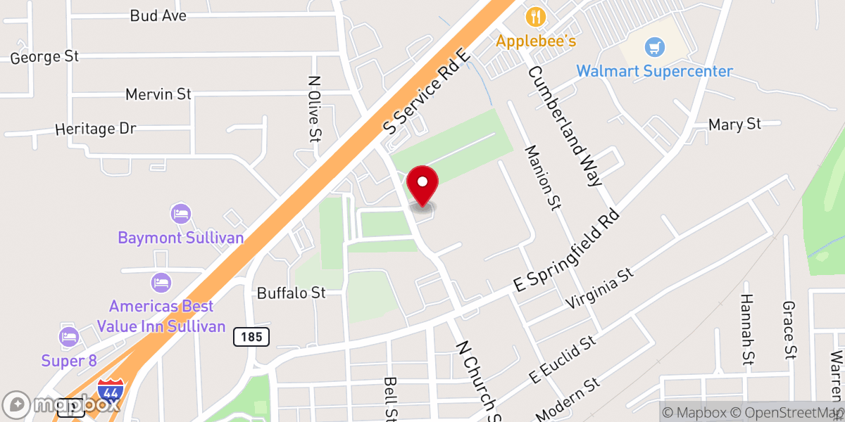 Map showing location of St. Matthew Lutheran Church