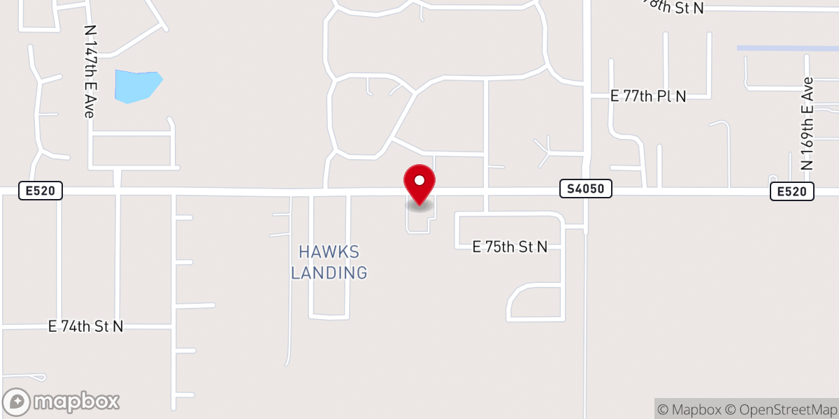 Map showing location of Stone Canyon church of Christ