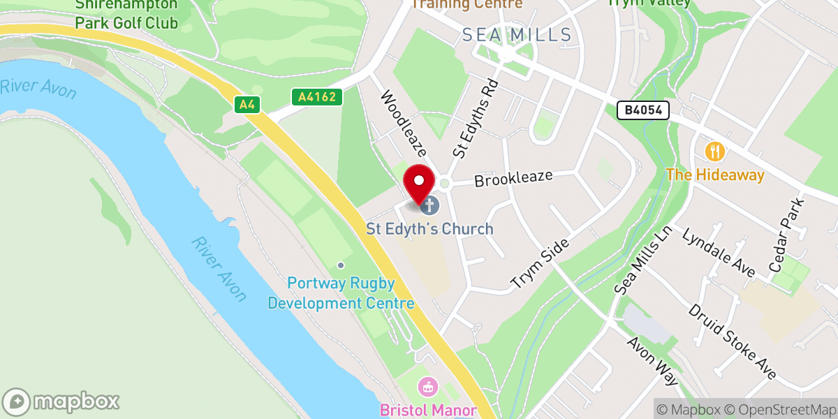 Map showing location of St. Edyth’s Church