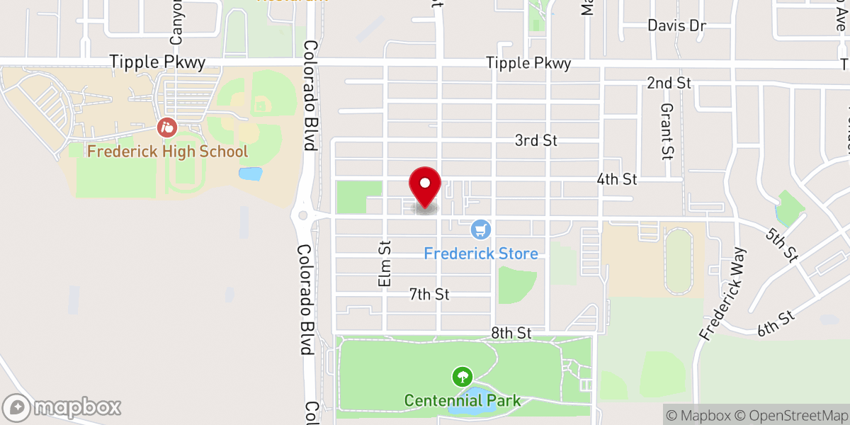 Map showing location of LIFE Fellowship Frederick