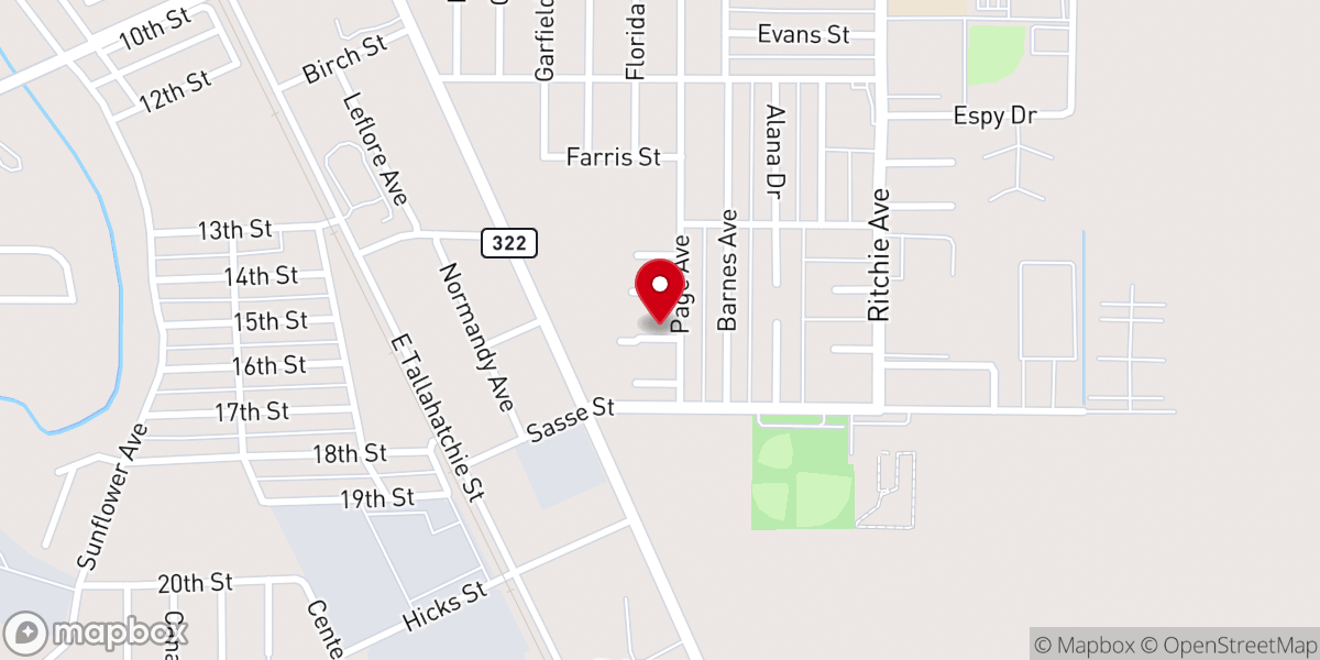 Map showing location of Chapel Hill Heights