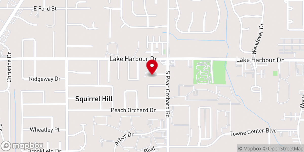 Map showing location of Evergreen Korean Baptist Church of Jackson