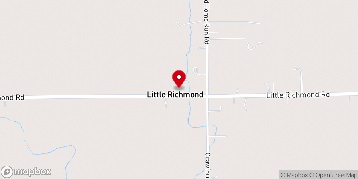 Map showing location of Olivet United Brethren in Christ Church