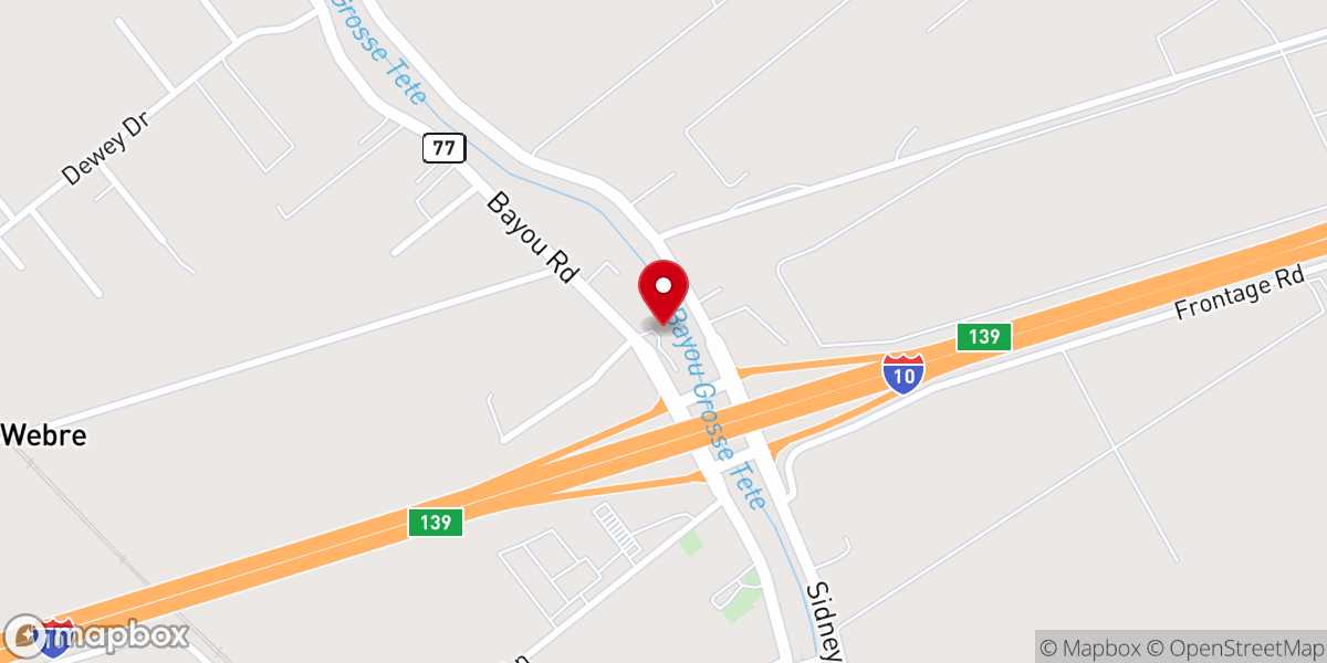 Map showing location of Iberville Parish Visitor's Center