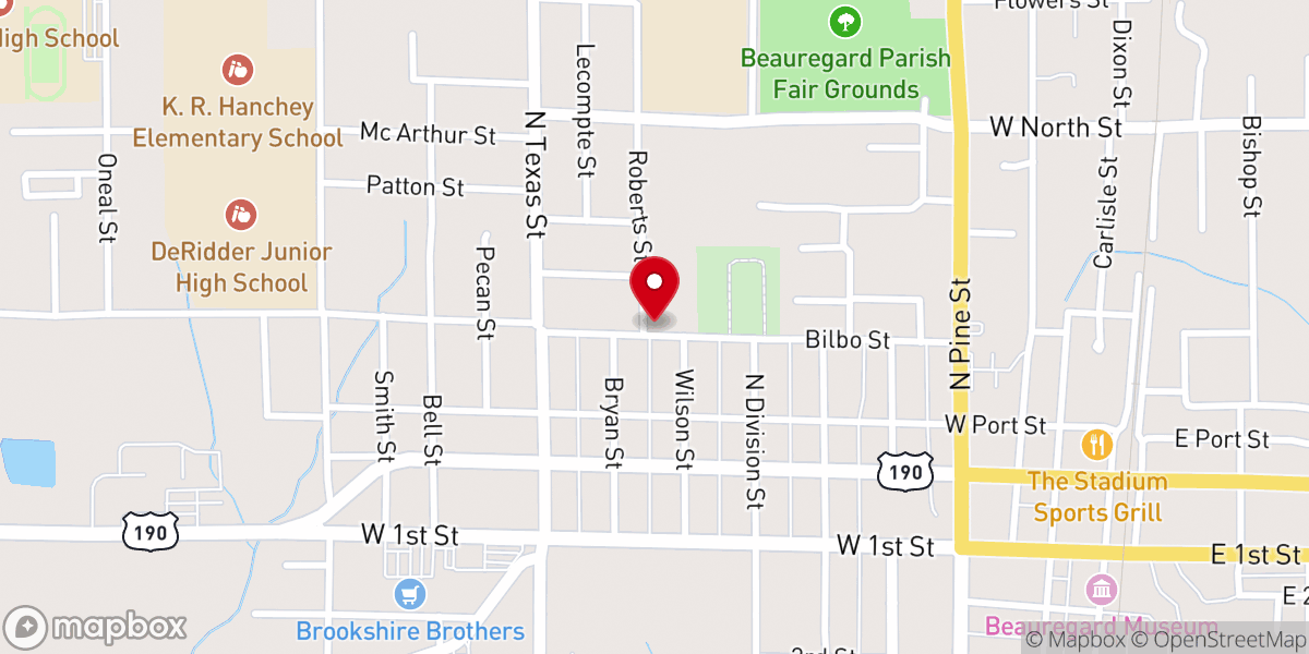 Map showing location of Church of Christ