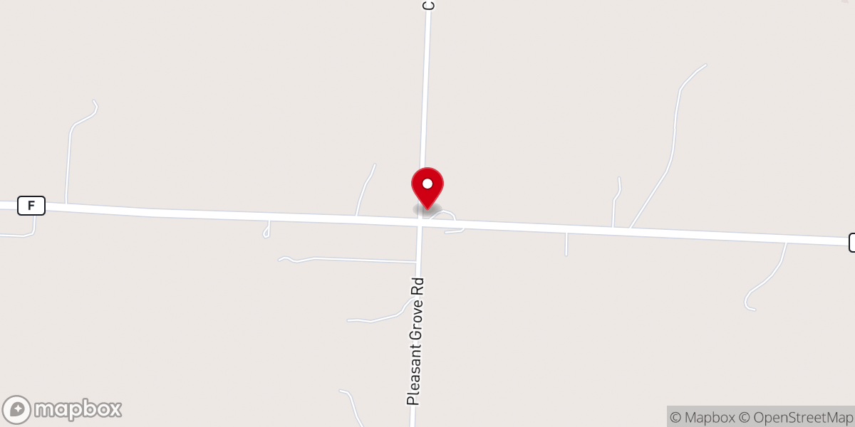 Map showing location of Pleasant Grove Free Will Baptist Church