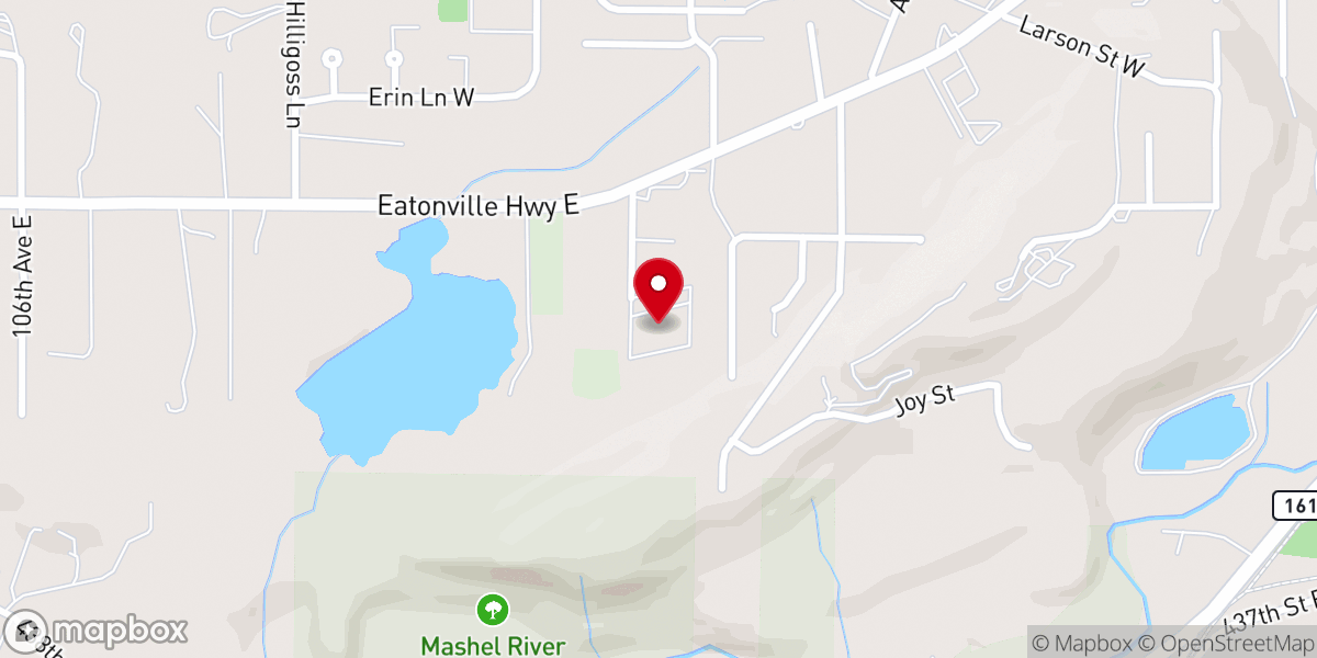 Map showing location of Eatonville Baptist Church
