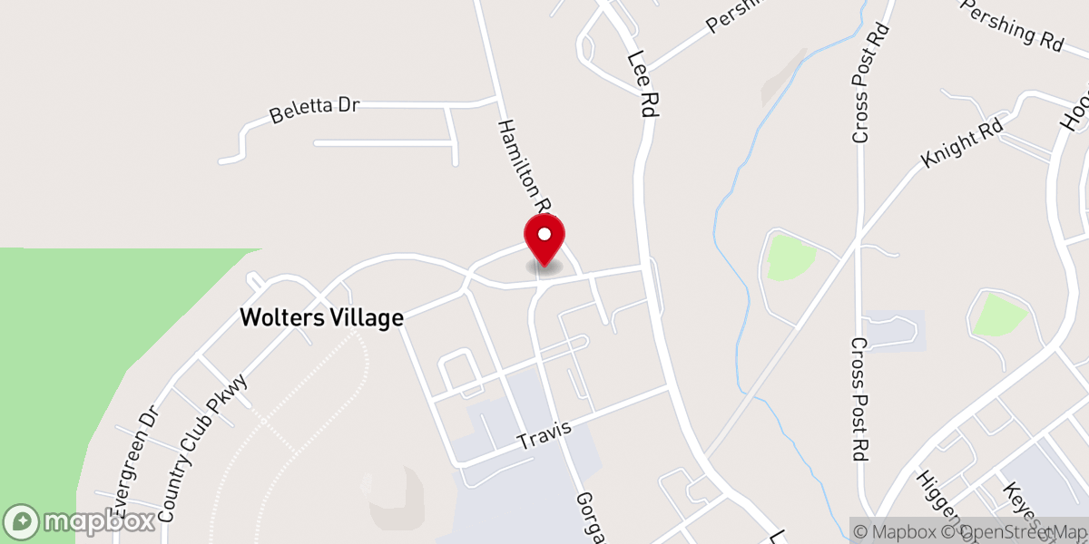 Map showing location of Trinity Baptist Church