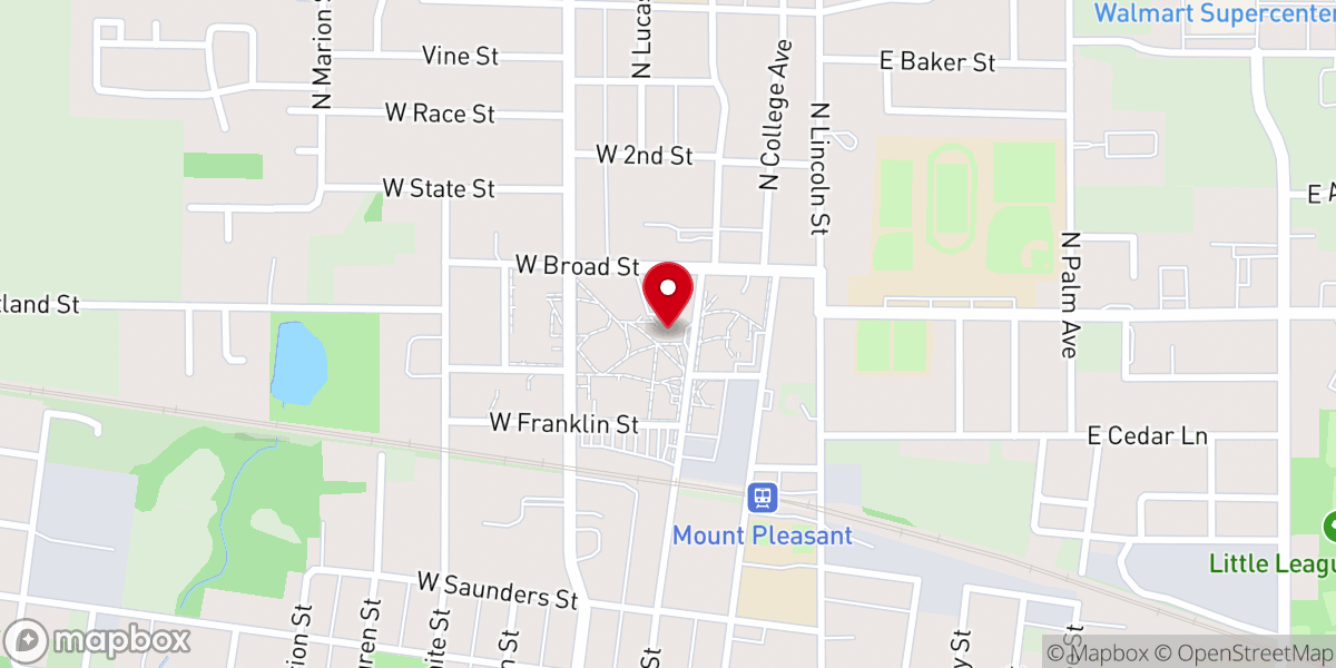 Map showing location of University Chapel