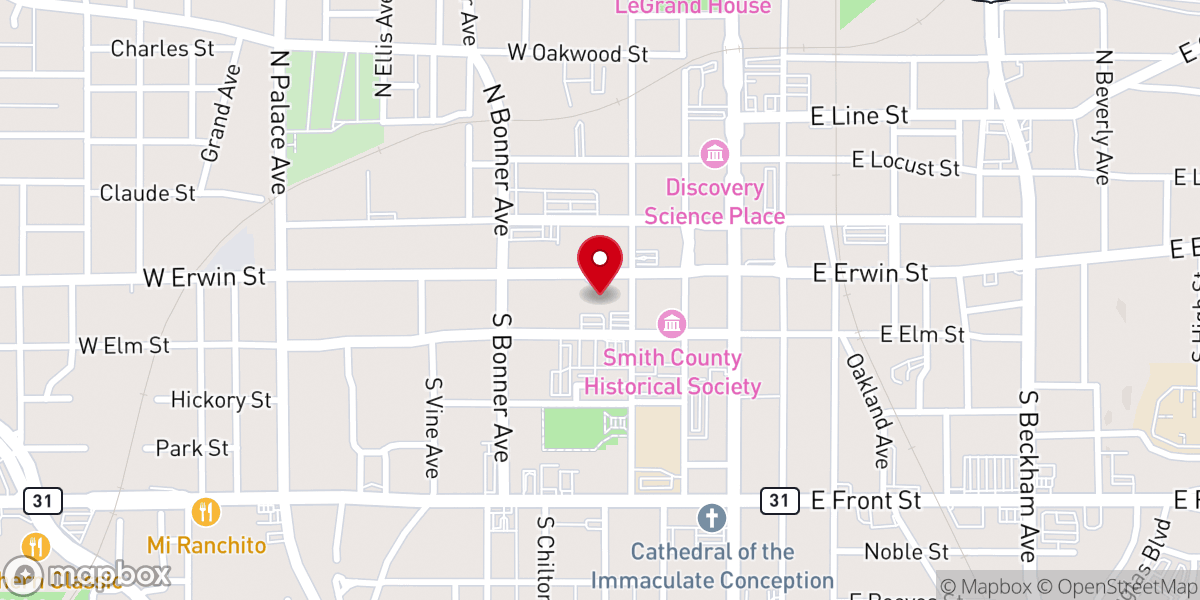 Map showing location of Marvin Methodist Church