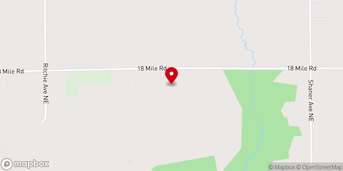 Map showing location of Hillcrest Community Church of God