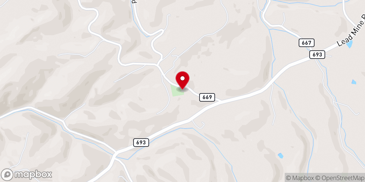 Map showing location of Cecils Church