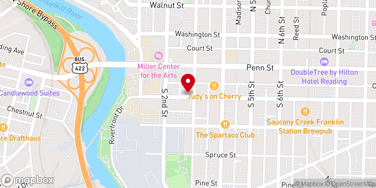 Map showing location of Holy Rosary Church