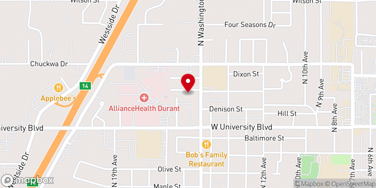 Map showing location of First Pentecostal Holiness Church