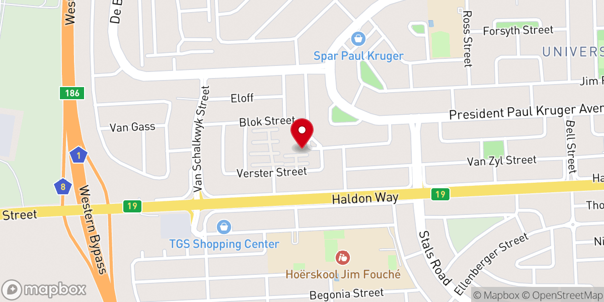 Map showing location of AGS Siloam